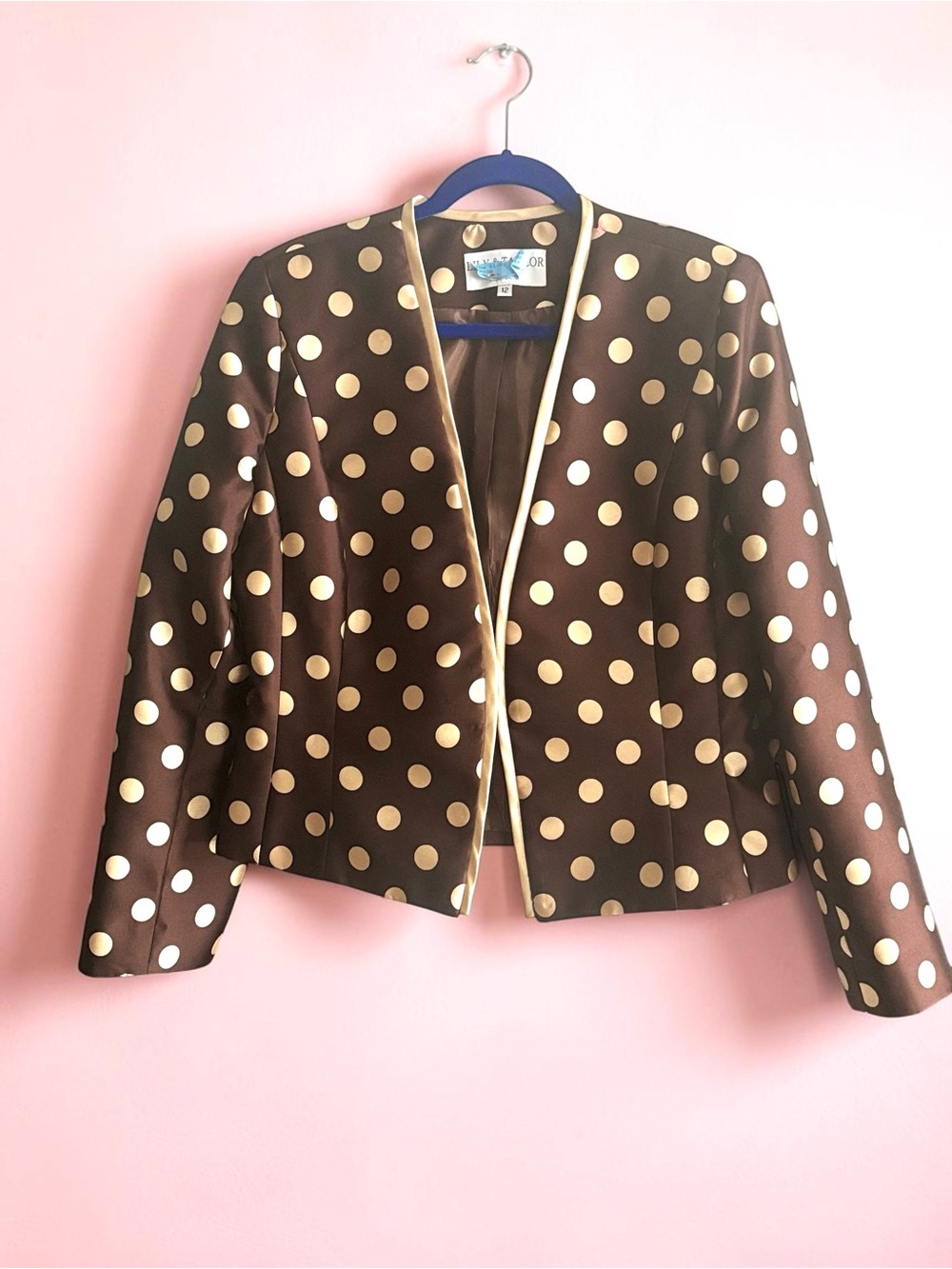 Lily & Taylor Polka Dot Blazer
